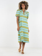 EMILY MCCARTHY HAMPTON FRINGE MIDI DRESS