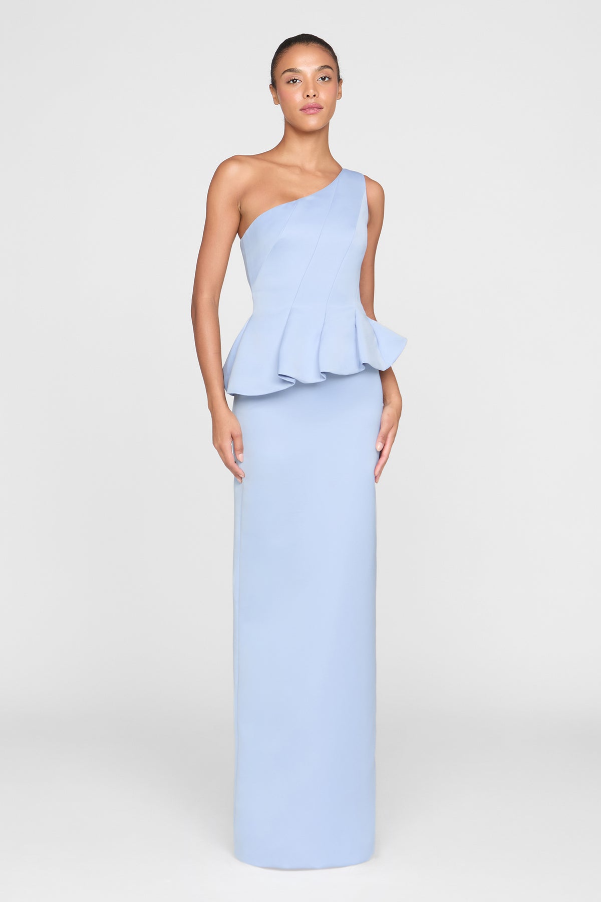 THEIA ZENOBIA DUCHESS SATIN GOWN