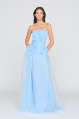 THEIA GILDA DRAPED ROSE GOWN