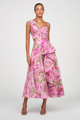 THEIA ZANTHE TEA LENGTH DRESS
