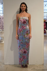 THEIA CLEO STRAPLESS COLUMN GOWN