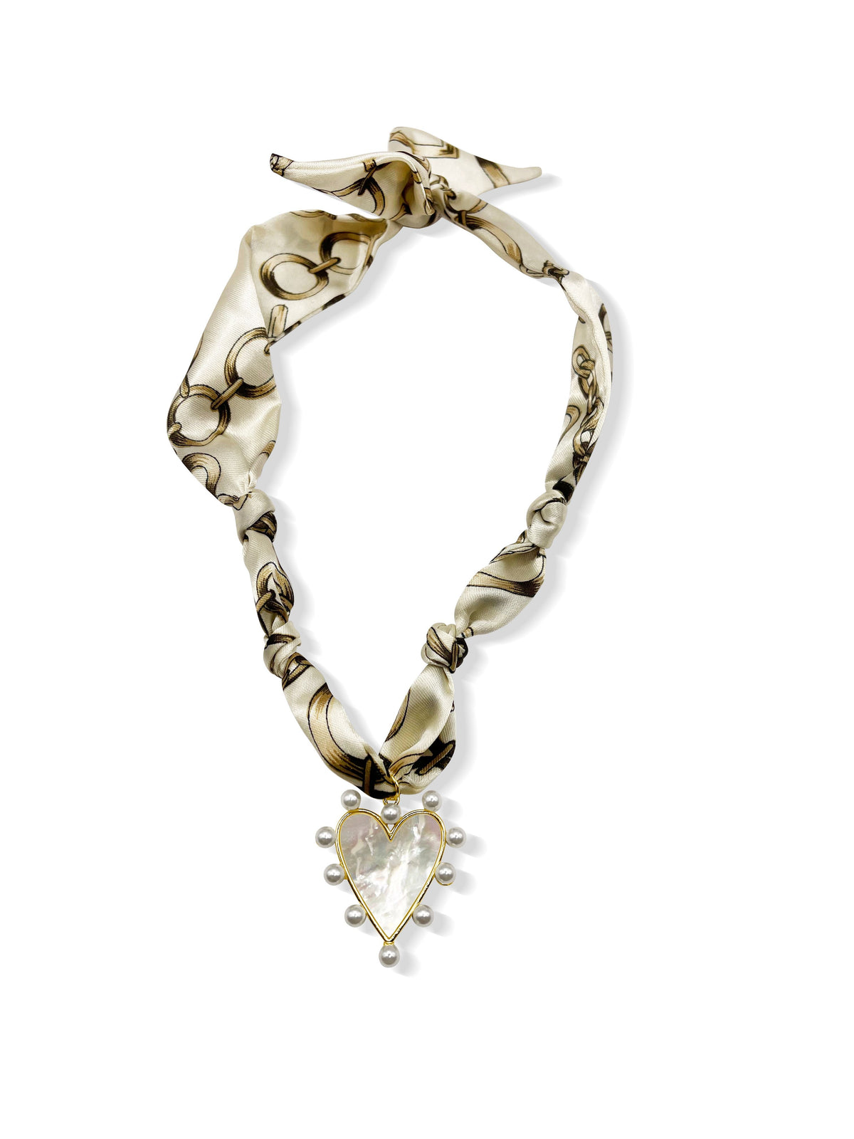 KRISTALIZE JEWLERY SPIKE HEART SCARF NECKLACE