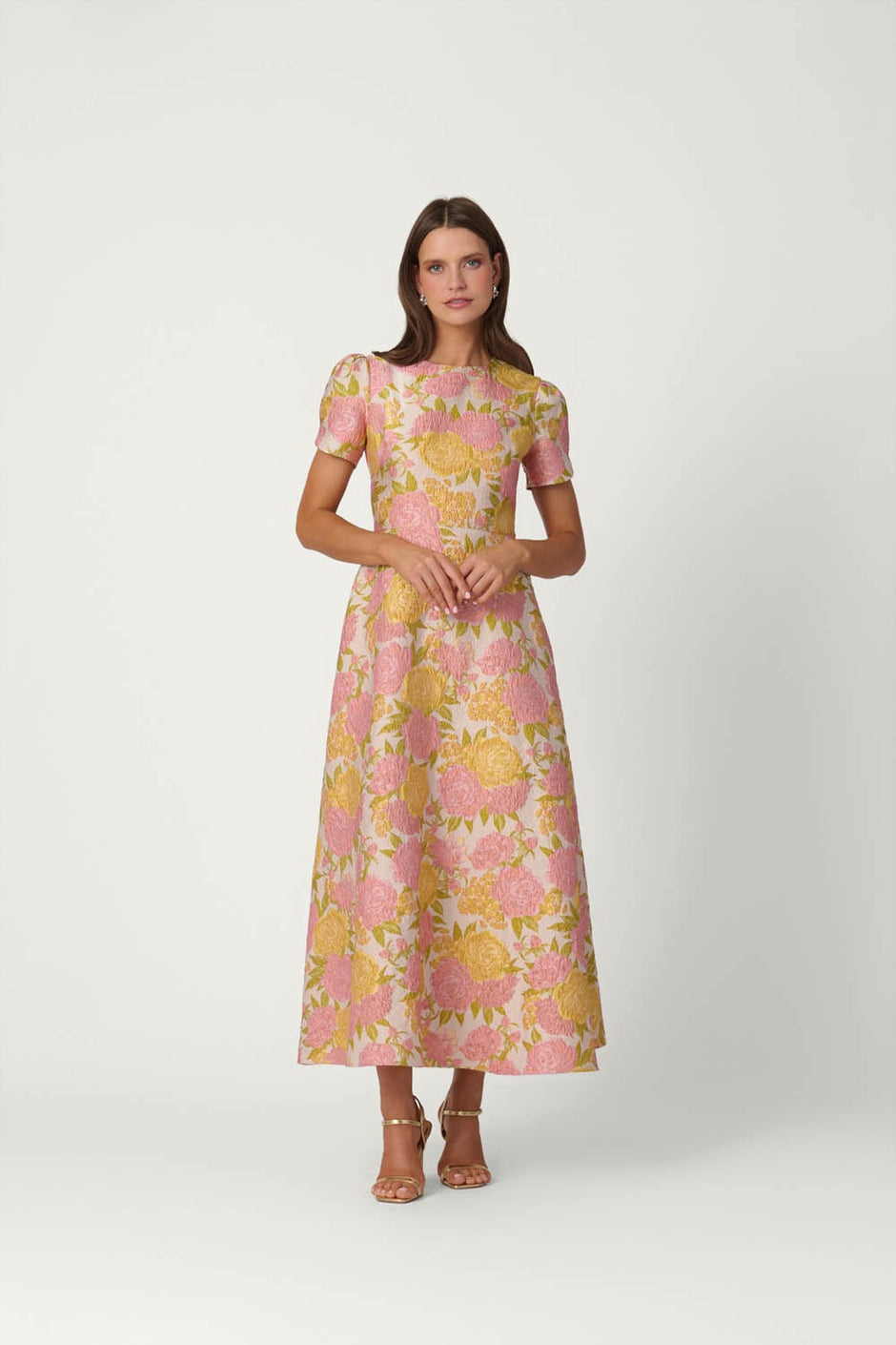 ADRIANNA PAPELL STRETCH CREPE LONG DRESS – Effie's Inc