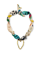 KRISTALIZE JEWLERY OPEN HEART SPOTTED SCARF NECKLA