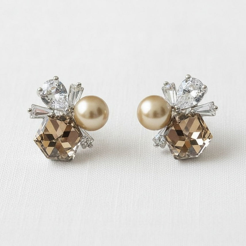 ELLEMADERA VINTAGE INSPIRED CRYSTAL DROP EARRINGS