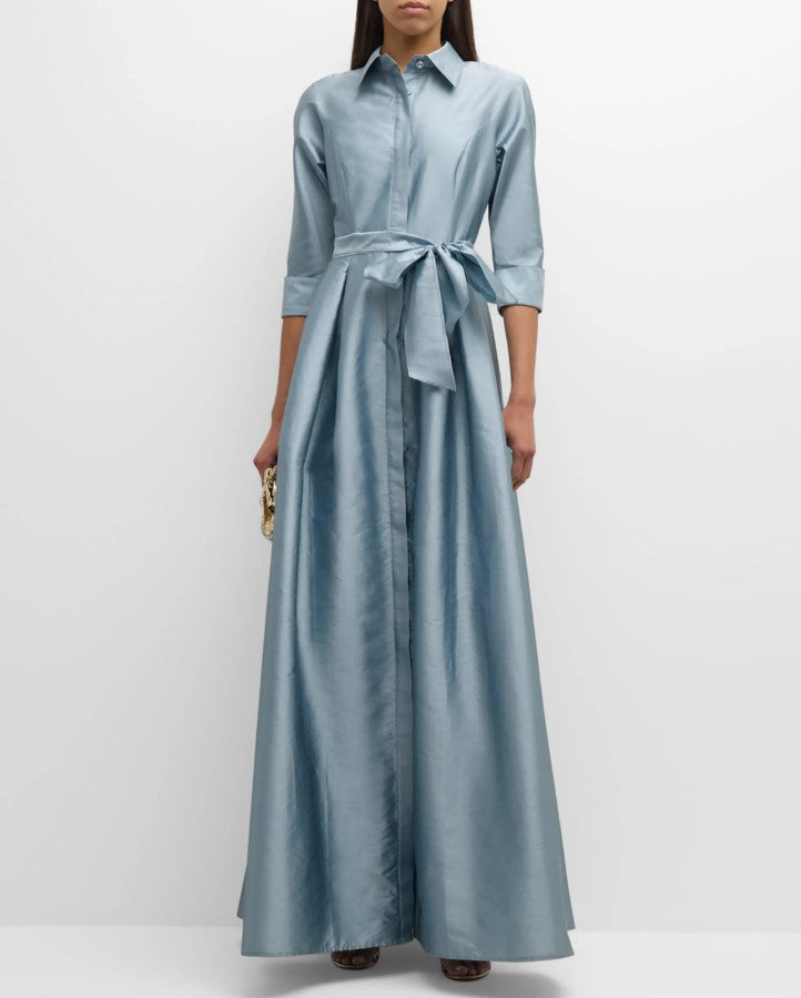 TERI JON TAFFETA SHIRT WAIST DRESS