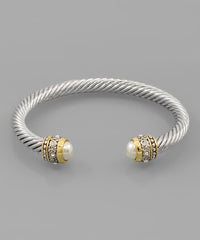 GS FACETED STONE CUFF