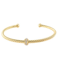 GS CRYSTAL RING 3MM CABLE CUFF