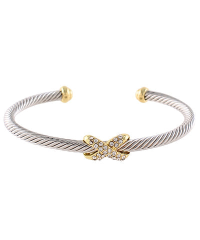 GS CRYSTAL CRISSCROSS CABLE CUFF