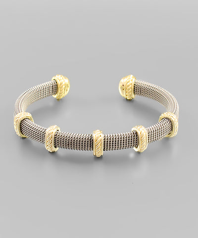 GS 5 RING CHARMS CABLE CUFF
