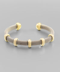 GS 5 RING CHARMS CABLE CUFF