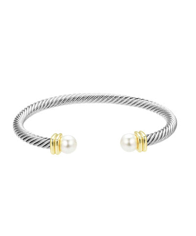 GS TT PEARL ACCENT CABLE BRACELET