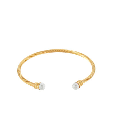 GS PEARL POINT OPEN COIL BRACELET