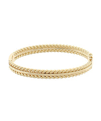 GS TEXTURED AND TWISTED PATTERN BANGLE BRACELET