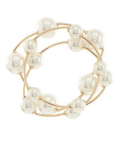 GS 3 ROW PEARL BRACELET