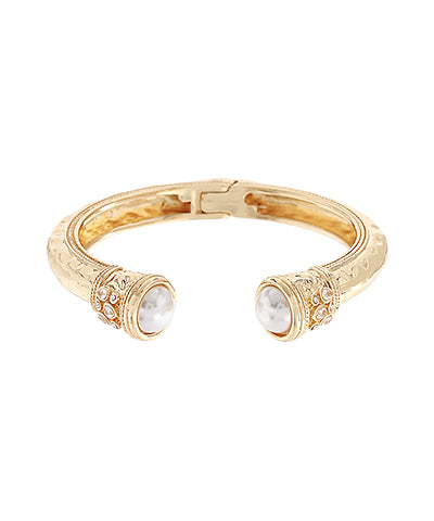 GS PEARL END ANTIQUE CUFF BRACELET
