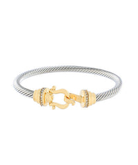 GS TWOTONE HORSEBIT CABLE BRACELET
