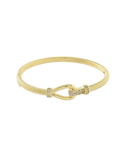 GS PAVE CZ LOOP BANGLE BRACELET