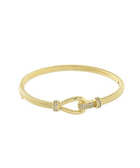 GS PAVE CZ LOOP BANGLE BRACELET