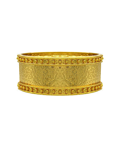GS DOT TRIM HAMMERED BRACELET