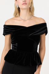 ASTR TENNILLE VELVET TOP