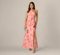 ADRANNA PAPELL ONE SHOULDER JACQUARD