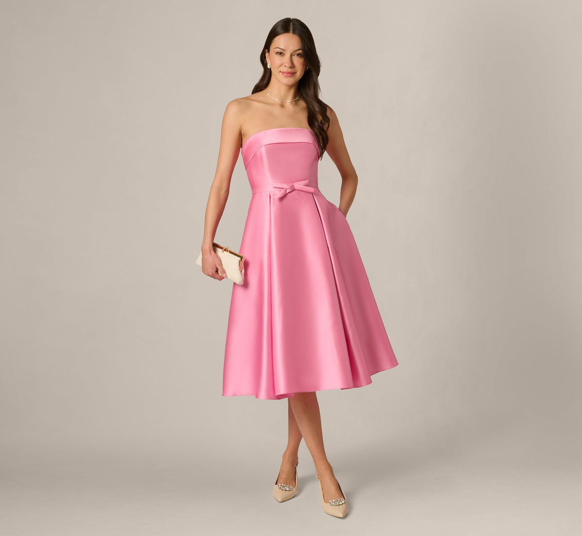 ADRIANNA PAPELL FOLD OVER MIDI