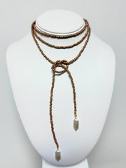LINKANDLOVE BEADED WRAP NECKLACE