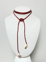 LINKANDLOVE BEADED WRAP NECKLACE