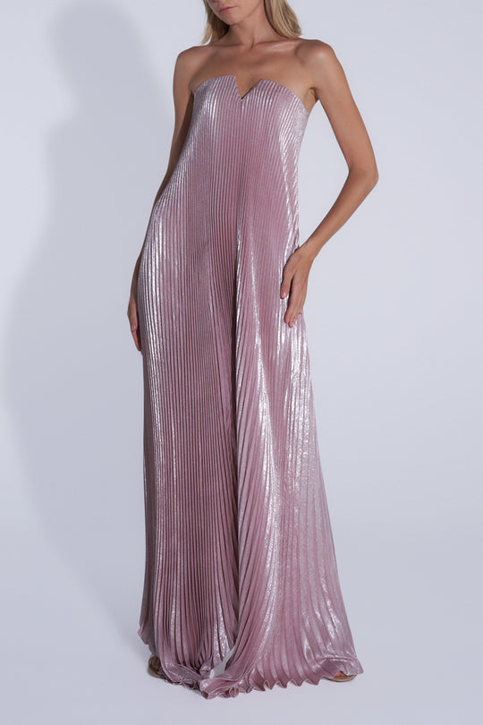 L'IDEE BLACK TIE PLEATED GOWN