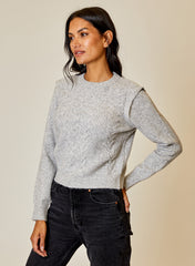 DESIGN HISTORY CREW NECK CABLE SWEATER
