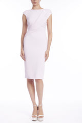 BADGLEY MISCHKA TWIST SHOULDER DRAPE DRESS