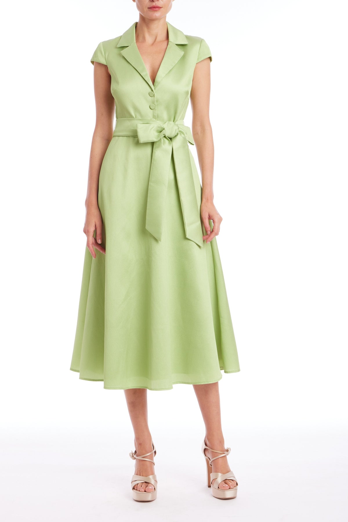 BADGLEY MISCHKA CAP SLEEVE SHIRT DRESS