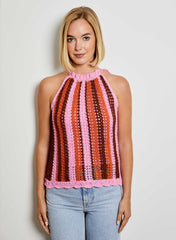 DESIGN HISTORY STRIPE HALTER TOP