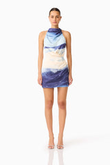 CURAAE ESKA HALTER MINI DRESS