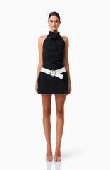 CURAAE VERDURE HALTER MINI DRESS