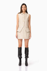 CURAAE MALIA VEST AND MINI SKIRT