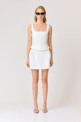 CURAAE KHLOE CREPE KNIT MINI SKIRT