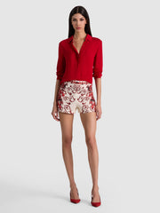 ALICE + OLIVIA HERA HIGHRISE BACK ZIP SHORT