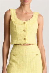 ALICE + OLIVIA SHILA SCOOP NK BTN DWN CORSET TOP