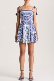 ALICE + OLIVIA GLINDA TASSEL SPAGHETTI STRAP DRESS