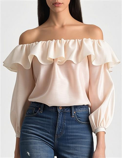 ALICE + OLIVIA ALTA OFF THE SHOULDER RUFFLE BLOUSE