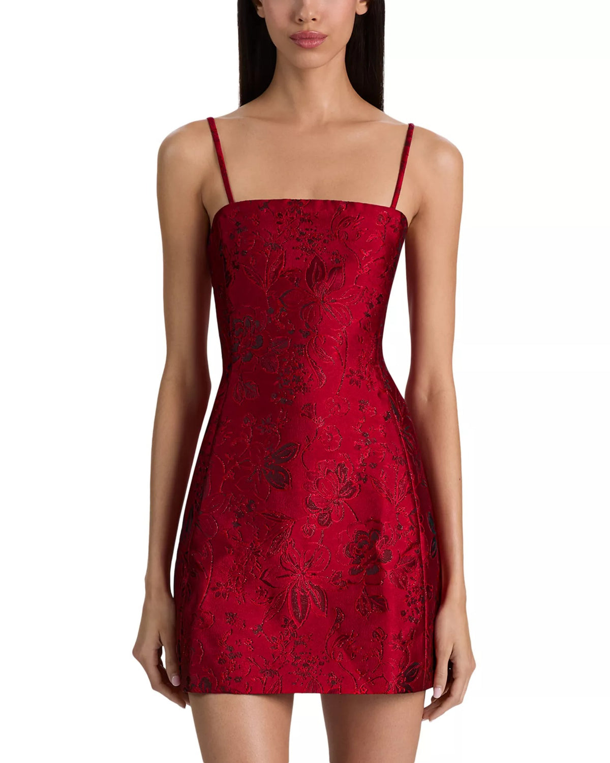 ALICE + OLIVIA VELIA RMVBL STRAP MINI DRESS