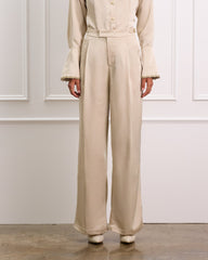 AQUA BLUE CHLOE SATIN PANT
