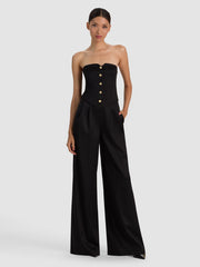 ALICE + OLIVIA KELCEY STRAPLES BTN DWN JUMPSUIT