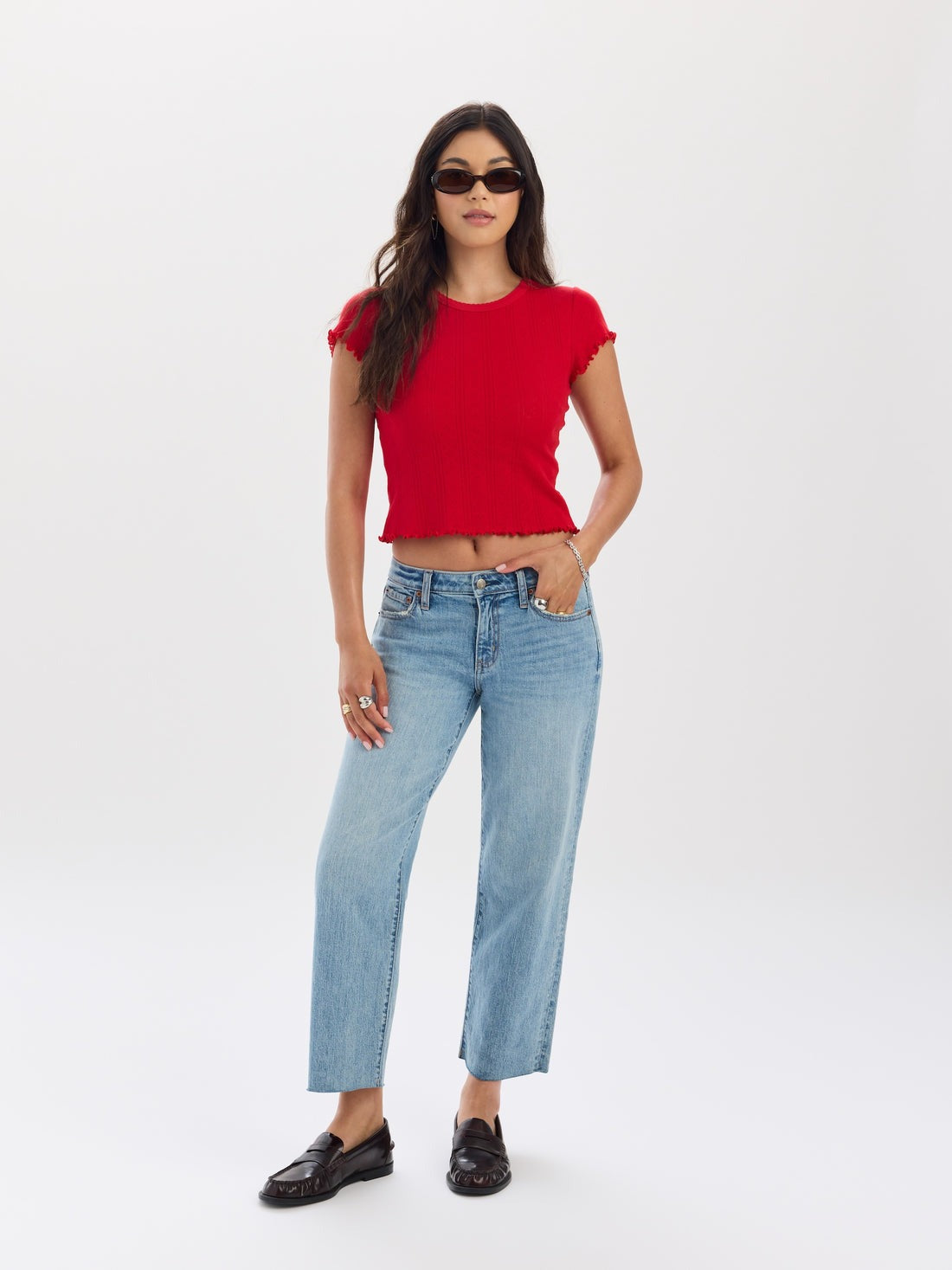 DAZE KEEPER CROP STRAIGHT JEAN