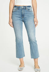 DAZE SHY GIRL HIGH RISE CROP FLARE JEAN LS