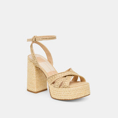 DOLCE VITA DANILA RAFFIA WEDGE