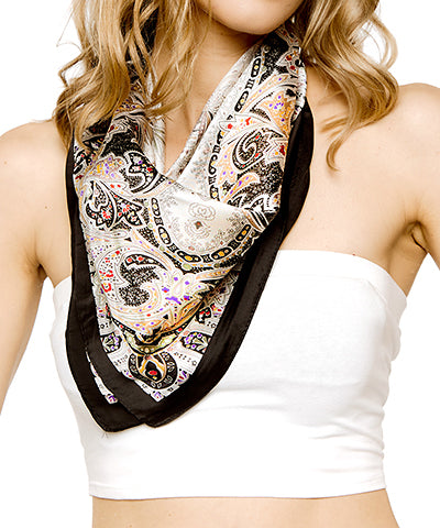GS PAISLEY PRINT NECK SCARF