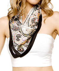GS PAISLEY PRINT NECK SCARF